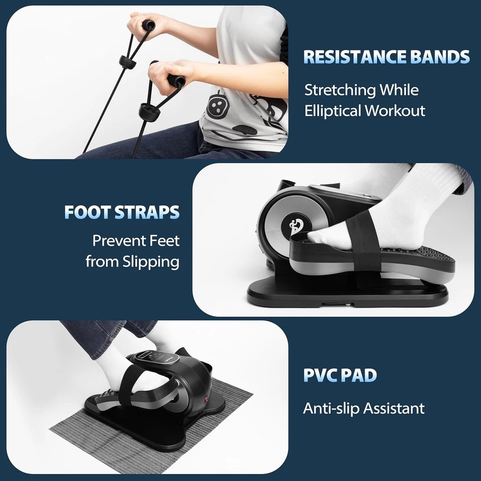 Under Desk Elliptical Machine, Eliptical Leg Exerciser as Seen on TV with Remote - Image 4 of 4