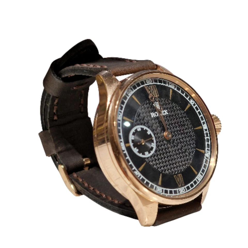 Reloj suizo vintage hecho de reloj de bolsillo chapado en oro exclusivo Foto 3 de 4