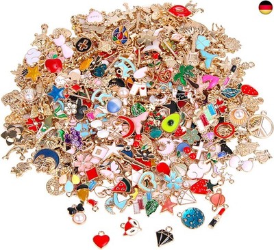 SANNIX 350 Stück Charms Großhandel Bulk Schmuckherstellung Anhänger für DIY Hal