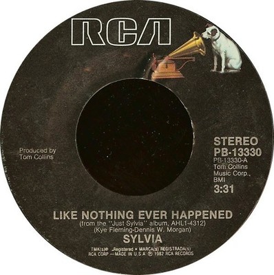 Sylvia - Like Nothing Ever Happened - Used Vinyl Record 7 - G8100z