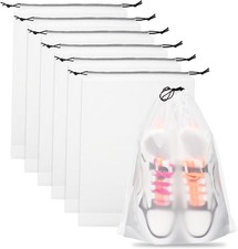 6 Pack Shoe Bags for Travel Transparent, Waterproof, Portable Shoe Storage fo