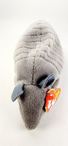 Vintage Ty Beanie Baby TANK das Gürteltier Stil 4031 4. Gen PVC 9 Linien mit Shell - Bild 2 von 10
