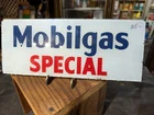 Vintage Original Mobilgas Special Gas Pump Ad Glass