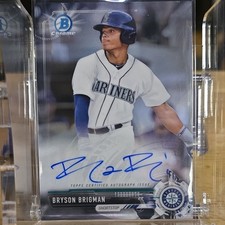 Topps 2017 Bowman Chrome Bryson Brigman Seattle Mariners Auto #CPA-BB