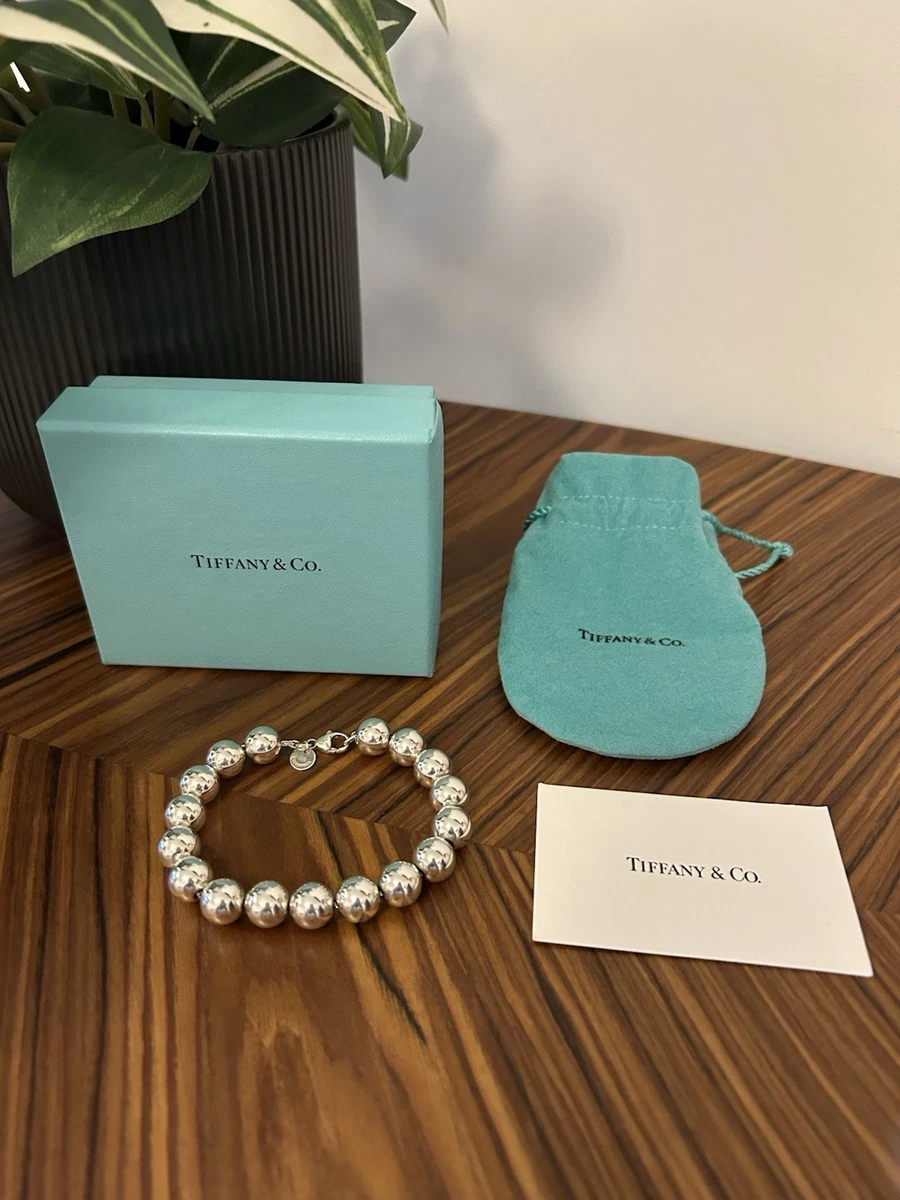 BNWT Tiffany & Co. Sterling Silver 8mm Ball Bracelet 7.5 Inches