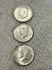1964 Kennedy Half Dollars, 90% Silver, Circulated, Lot of 3