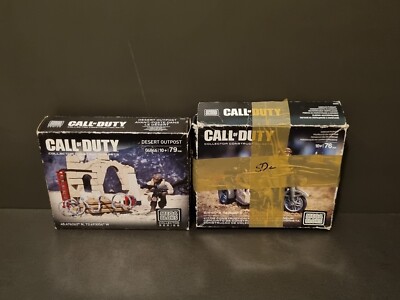 Mega Bloks Collector Sets Call Of Duty COD Desert Outpost & Sidecar Pursuit 