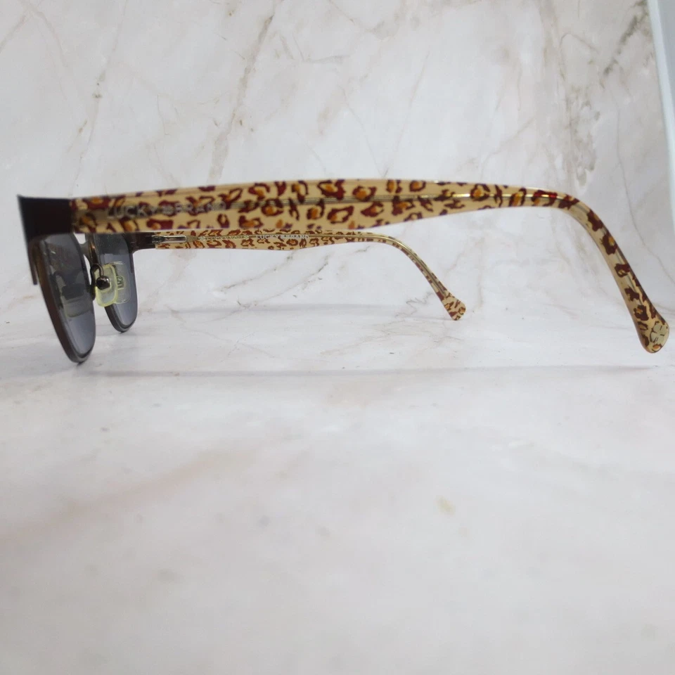 Lucky Brand L505 Sunglasses Frame Women's Dark Brown Half Rim Cat Eye 52-17-140 - Image 3 of 4