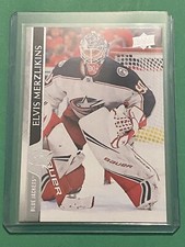 2020-21 Upper Deck Elvis Merzlikins #55 Columbus Blue Jackets
