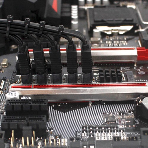 M.2 NVME PCI-E PCIE X4 X8 X16 To 6 Port 3.0 SATA Adapter Card Riser III ASM1166_ - Photo 8/9