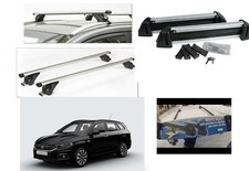 BARRE PORTATUTTO K9 ALLUMINIO FIAT TIPO SW 2017 RAILS CHIUSI+PORTASCI 4 PAIA