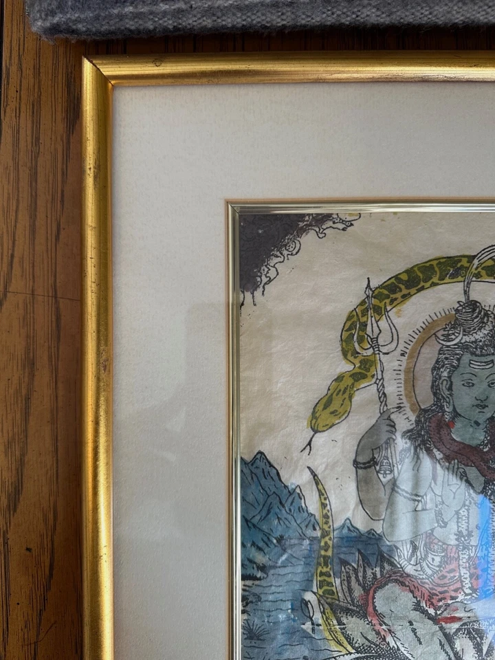 Arte de mediados de siglo pintura budista china del Tíbet del Himalaya circa. Años 60 Foto 4 de 4