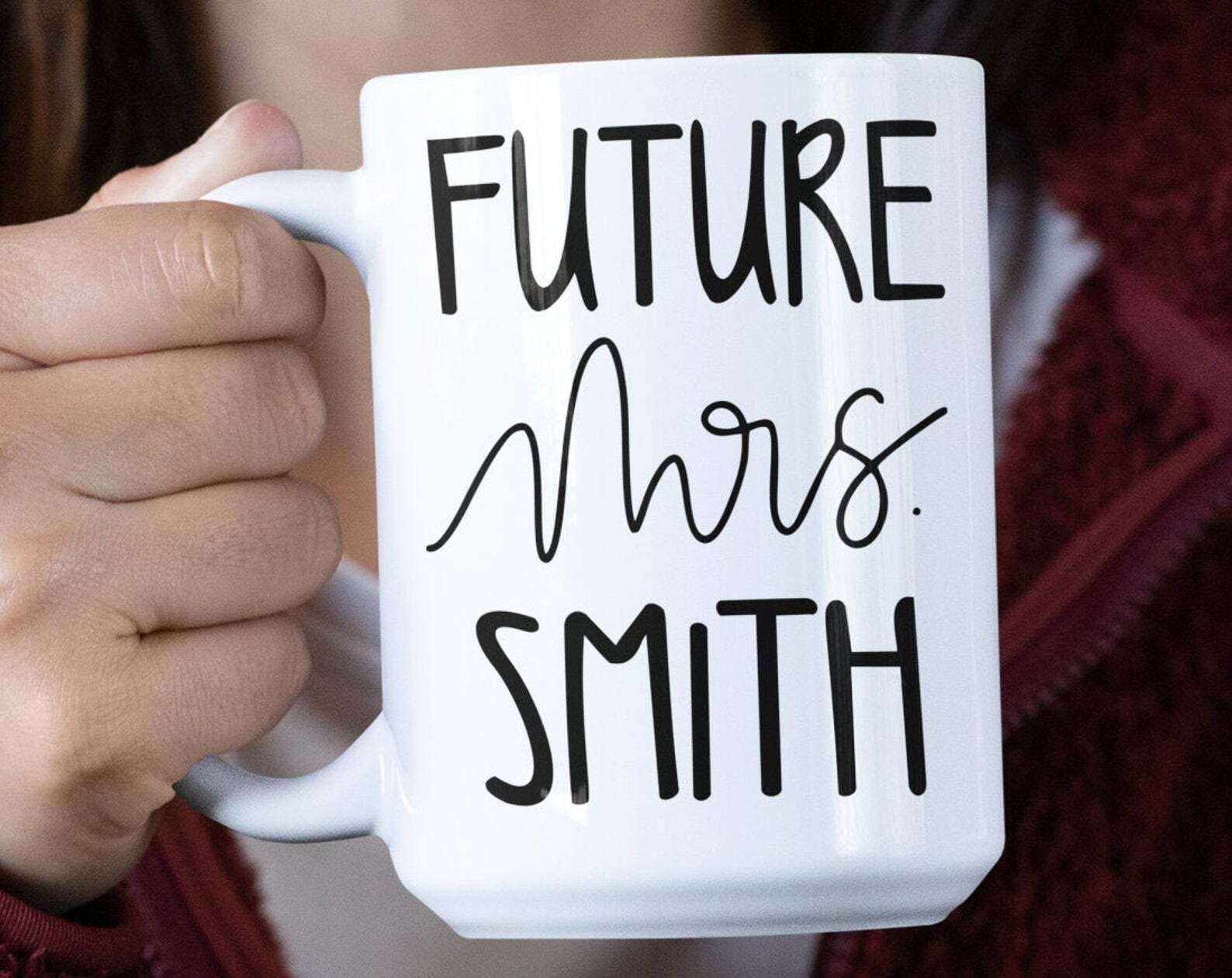 Taza de compromiso regalo de novia futura señora taza de compromiso regalo de compromiso taza de compromiso personalizada