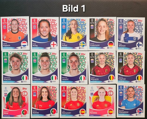UEFA Women´s Euro Switzerland 2025 - 15 verschiedene Sticker-Kein Doppelt *NEU* - Bild 2 von 2