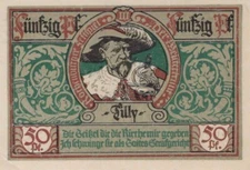 50 PFENNIG 1921 City of ROTHENBURG OB DER TAUBER Bavaria GERMANY #PD552.U