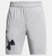 Under Armour Big Kids Rival Fleece Logo Shorts Gray - Size YLarge