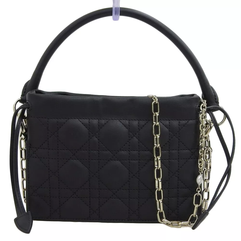 Mini sac Dior Lady Dior Millie 2 voies bandoulière pochette chaîne bandoulière noir