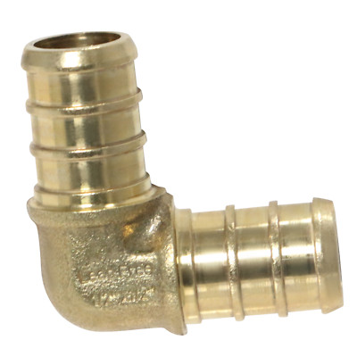 25 Pack XFITTING 1/2'' PEX-B ELBOW - BRASS CRIMP FITTINGS (LEAD-FREE)