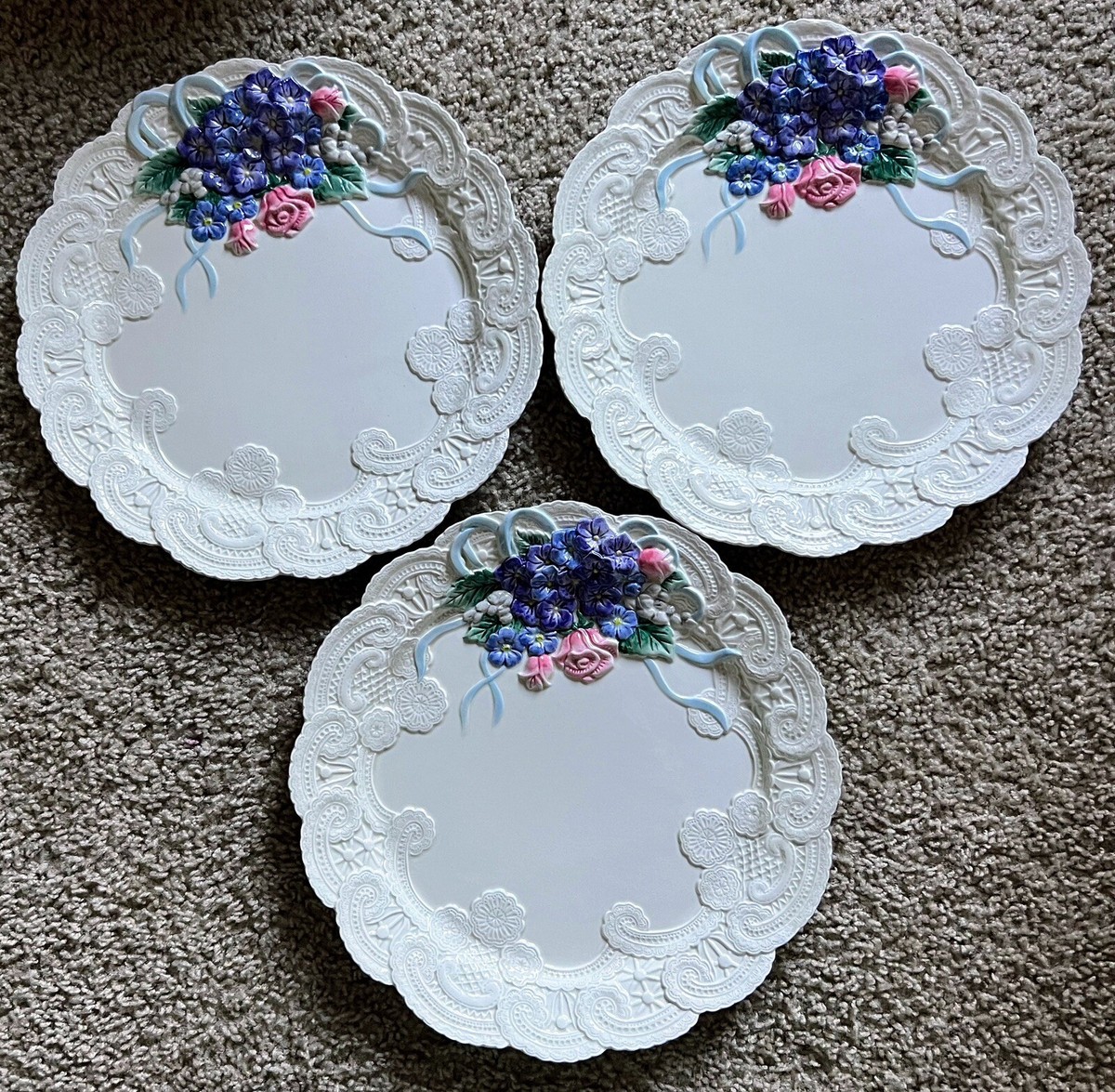 70's Fitz & Floyd U.S.A.コンパートメントプレート ×3 set of 3 New Vintage Fitz & Floyd Big Plates | eBay