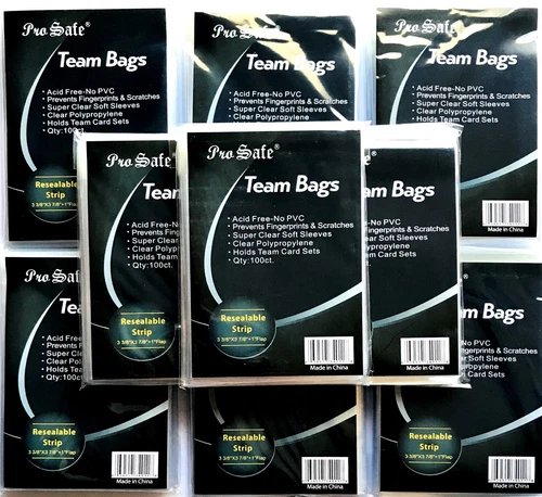 Card Sleeves Holders Trading Team Bags, Resealable, 100/1000/1200/5000/10000