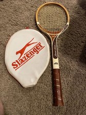 Vtg Slazenger Speed Star Wooden Tennis Racquet 4 1/2 1719 W/ Cover