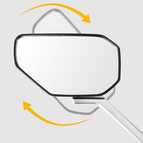 Bike Mirror Multi-angle Adjustable Convex Rearview Mirror for Tricycle,Motorbike - Picture 18 of 27