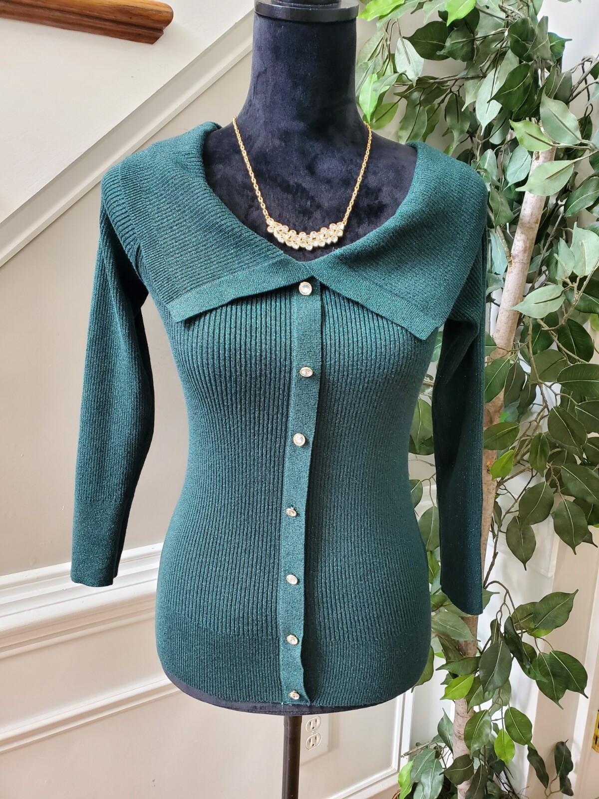 New York u0026amp; Company Womenu0026#039;s Green Rayon Long Sleeve Knit Cardigan  Sweater Size S | eBay