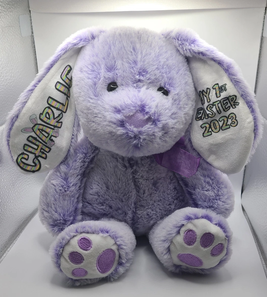 Personalized plush sale bunny