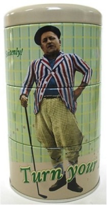 The THREE STOOGES by Vandor Larry Moe Curly STACKING TIN NEW 