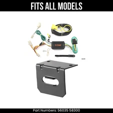 For 11-15 Scion xB 4 Pin Trailer Wire Plug & Bracket Fits All Models Curt Kit