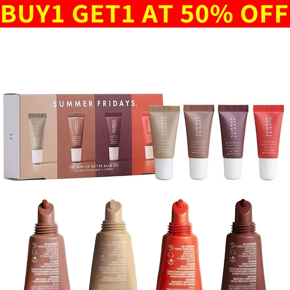 Lip Butter Balm Set（4pack） Summer Fridays Mini vanilla Beige Brown Sugar Kit