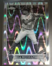 2022 Topps Chrome Sonic Kyle Schwarber #110 Black & White RayWave Red Sox