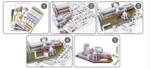 Westminster Abbey Cubic Fun 3D Puzzle 145 Piece Sealed - Image 3 of 4
