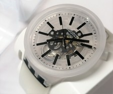 Swatch Big Bold Blackinjelly Watch SO27E101 Analogue Silicone Transparent  for sale online | eBay