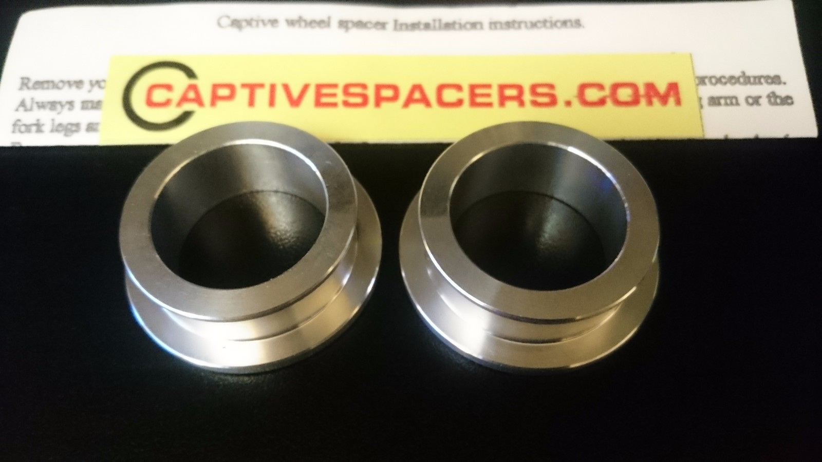 Kawasaki ZX10 ZX10R 2006 2015 Captive wheel spacers. Front wheel set