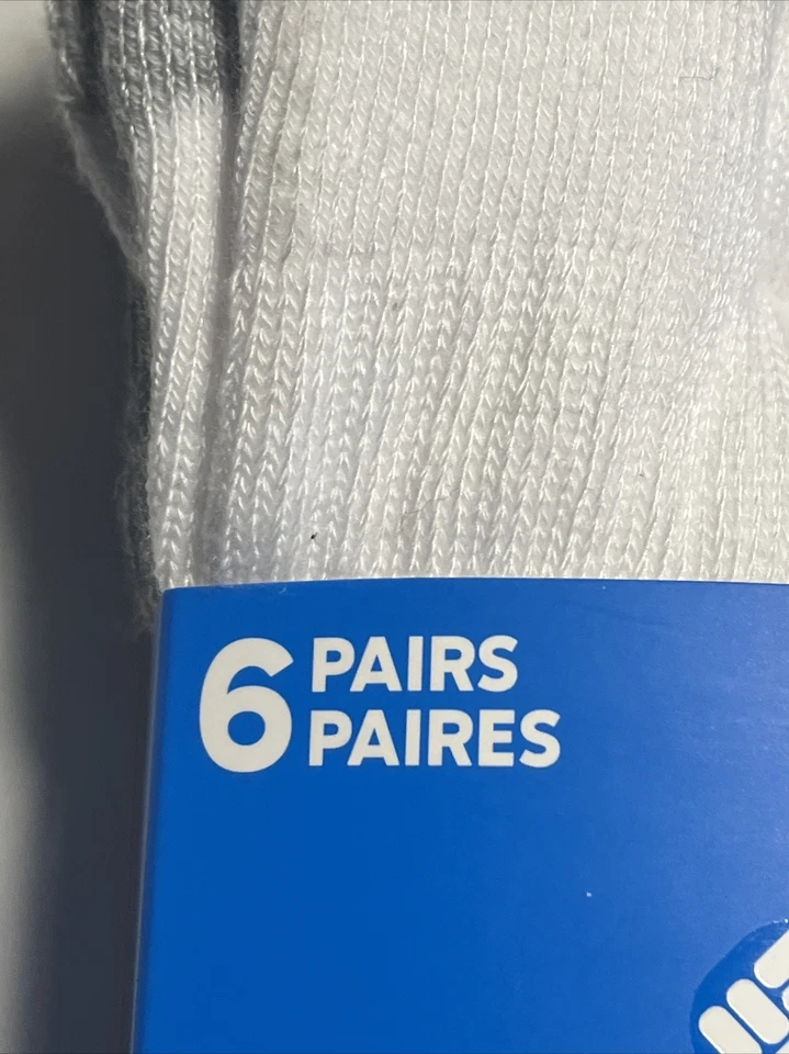 Calcetines Columbia Para Hombre 6-12 Atléticos Crew 6 Pares Soporte Arco Medio Cojín Tacón Y Foto 3 de 4