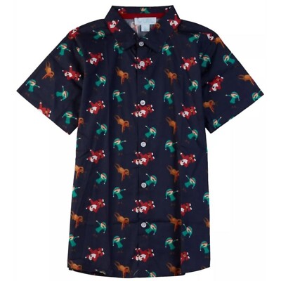 boys christmas dress shirt Festivity Red | Red Christmas Shirt for Teens
