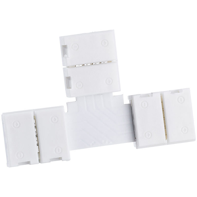 LED-Streifen-Verbindungsstück 4-Pin, 8mm – Rechtwinklig & Gerade, Für 3528/5050 RGB LED-Streifen
