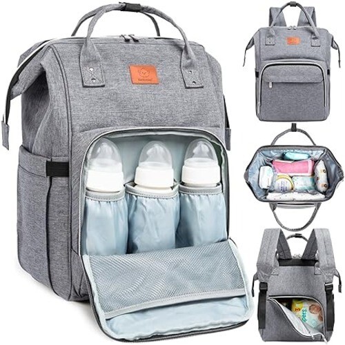Baby Diaper Bag Backpack, Waterproof Multi Function Baby Backpack, Pink - Picture 1 of 5