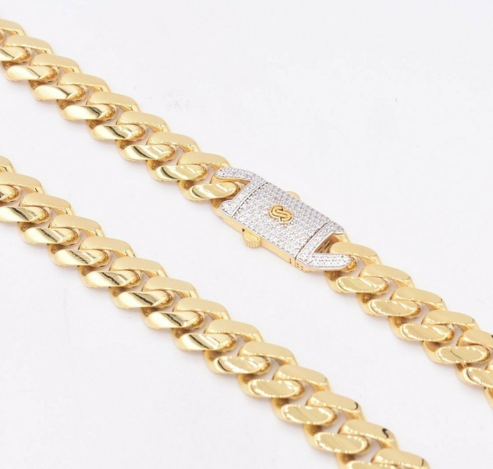 10K Gelbgold 4.5mm Miami Kuba Italienische Gliederkette