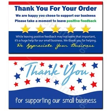 Thank You For Supporting Our Small Business Cards For eBay Sellers