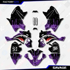 Purple Savage Camo Racing Graphics kit fits Polaris Outlaw 90 ATV Decals 07-14
