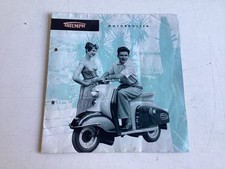 Triumph Prospekt Motorroller Tessy/Contessa original 8-seitig 1956 gelocht rar !