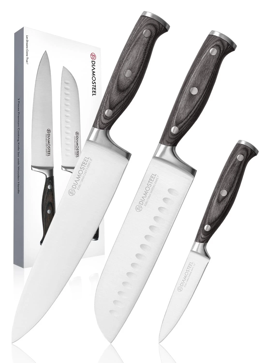 3PCS Set for Kitchen, Include Chef & Santoku & Paring , Professional Cooking ...
Opens in a new wind