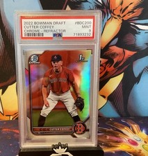 🔥2022 Bowman Draft Chrome-Refractor 1st Bowman Cutter Coffey Psa 9 Boston...