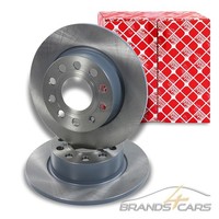 Febi 2X Bremsscheibe Ø253 Hinten FÜR Audi A3 Seat Leon Skoda Octavia 3 VW Golf 6