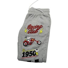 Peanuts Sweatpants Size XL Gray Racing Club Snoopy Jogger Lounge Pants Graphic