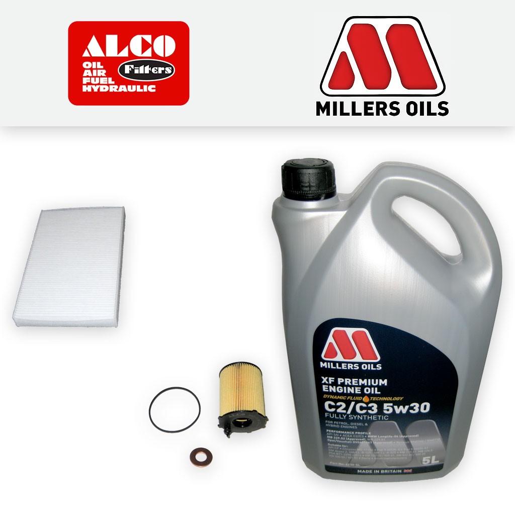 SERVICE KIT for PEUGEOT 308 1.6 HDI DV6C DV6D OIL CABIN FILTERS +OIL (2009-2013)