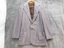 Sport Coat Unisex Gray Tweed Long Lined Two-Button Tailored Heavyweight