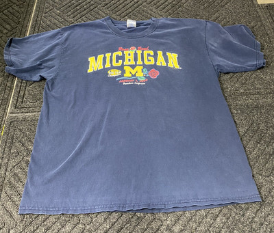 Michigan Wolverines Rose Bowl January 1, 2004 Short Sleeve Shirt Gildan XL